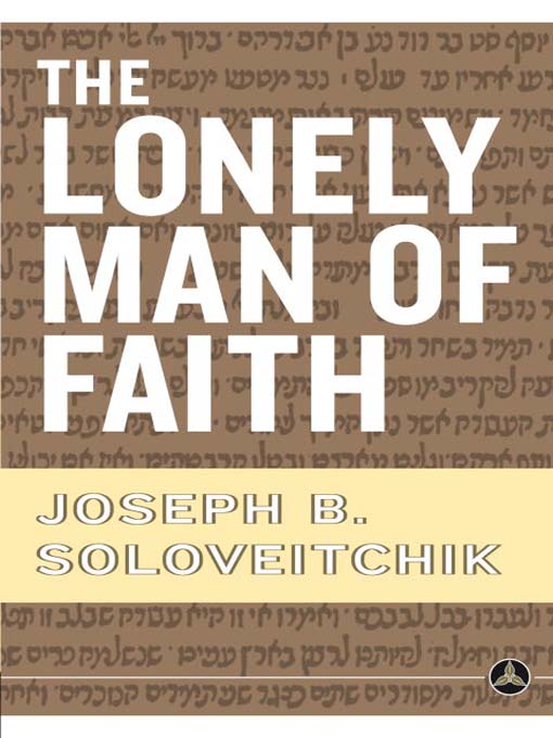 Title details for The Lonely Man of Faith by Joseph B. Soloveitchik - Available